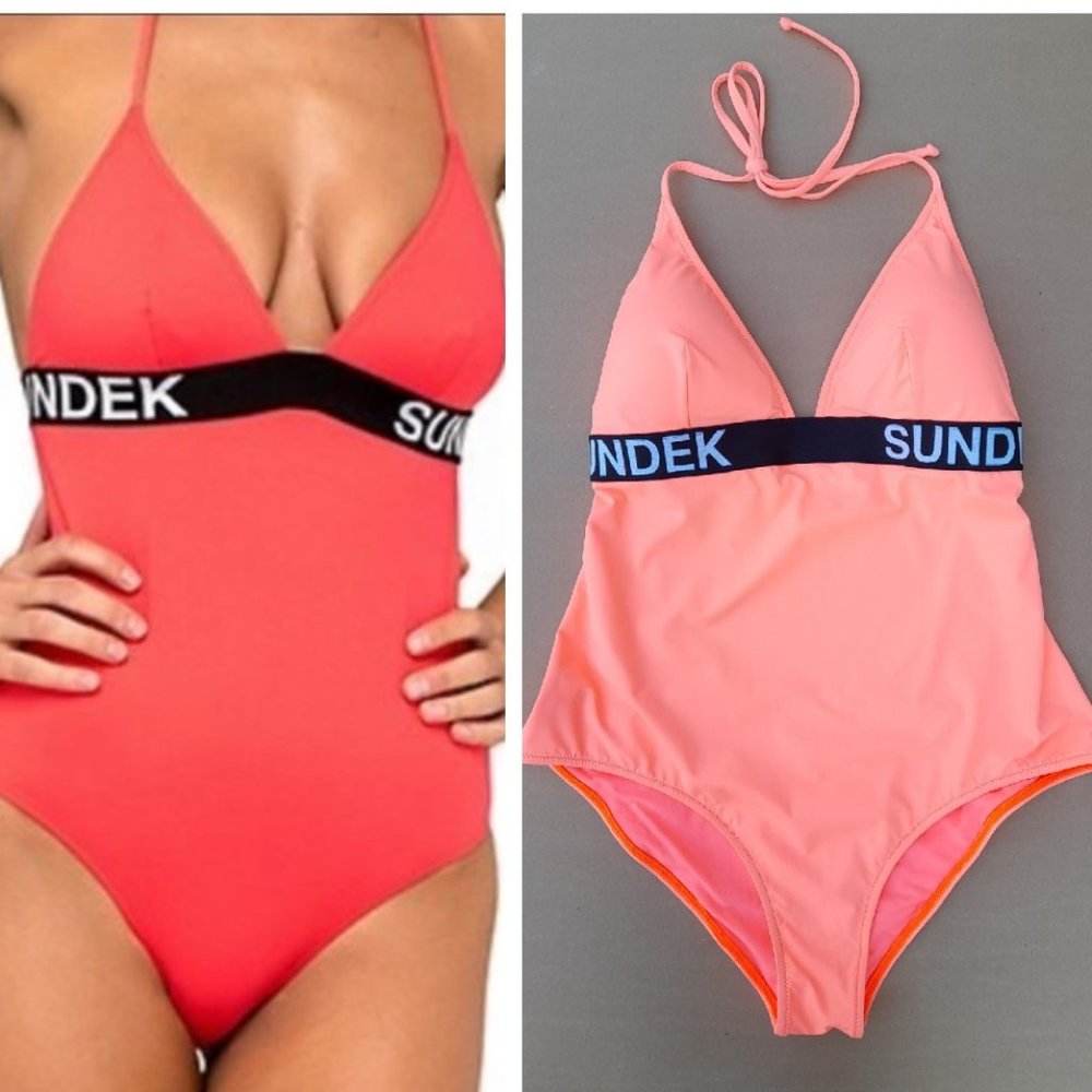 Sundek Gabriela One Piece with Logo Women's Swimsuit Size 46 (XL)